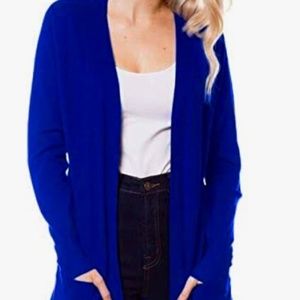 Reitmans Royal blue open front cardigan size M for women